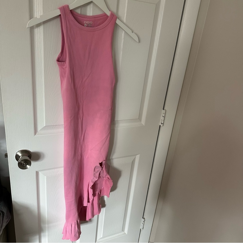 Pink Ribbed Dress